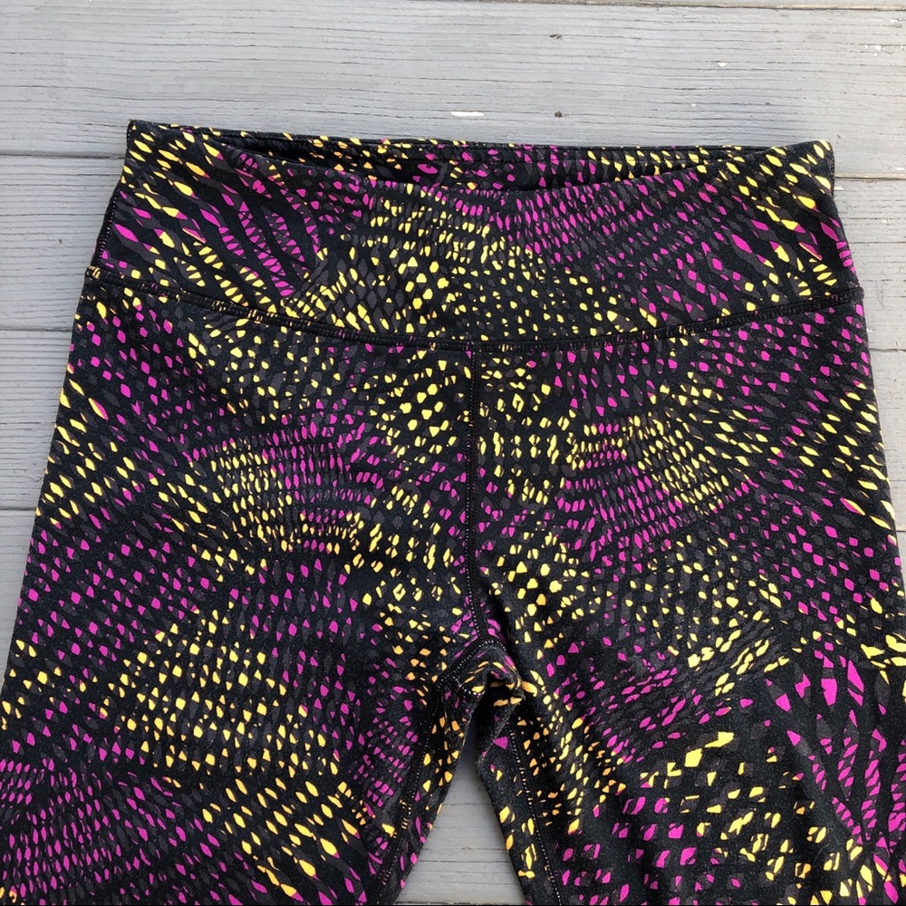 Fabletics Neon Geometric Dot Patterned Leggings S - image 5